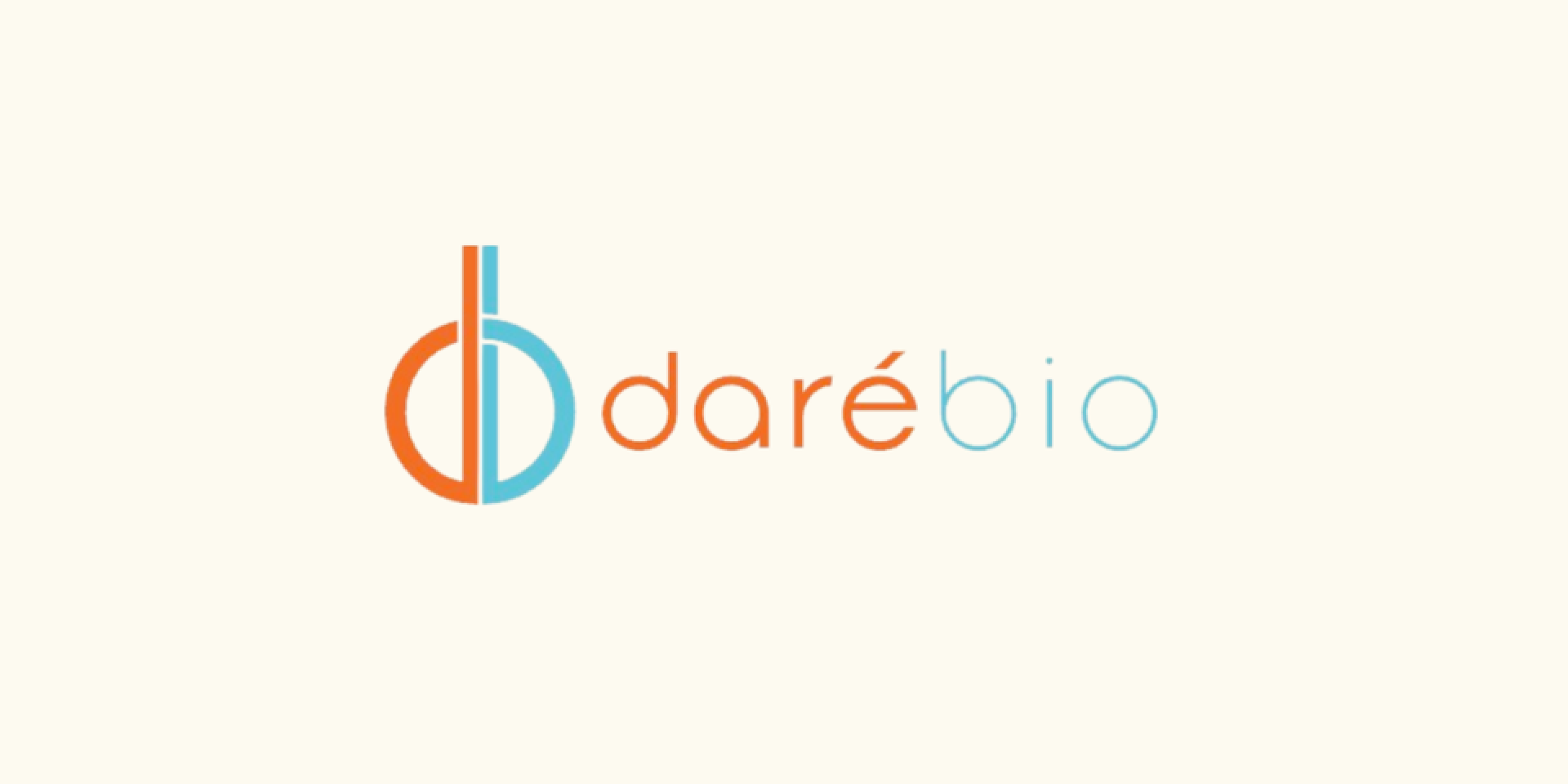 A circle, half orange and half teal with "darebio" written next to it