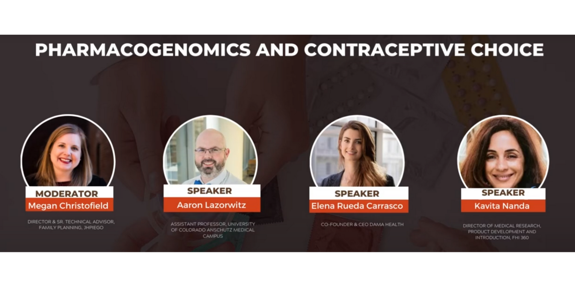 Pharmaco and contraceptive choice webinar image