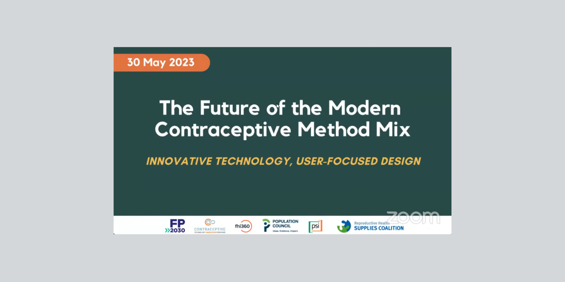 The Future of Modern Contraceptive Method Mix Webinar