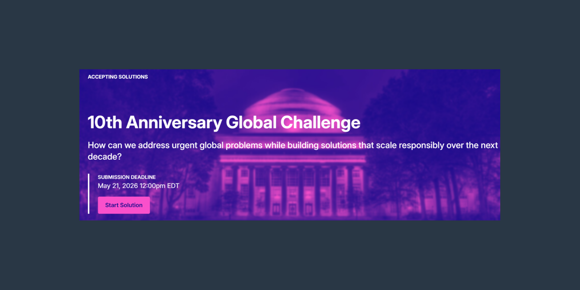 MIT Solve Funding Opportunity Image