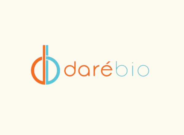 A circle, half orange and half teal with "darebio" written next to it