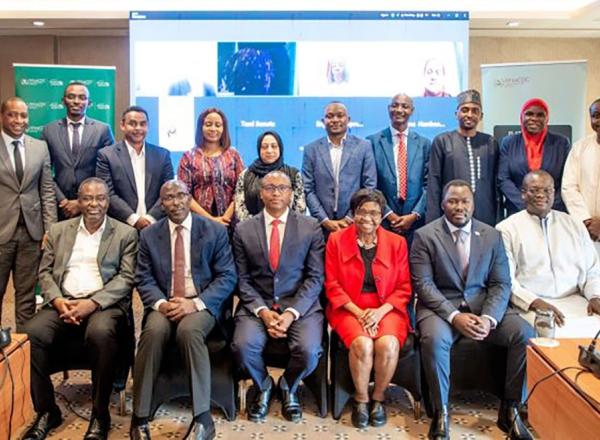 Group of African government officials pose for a picture