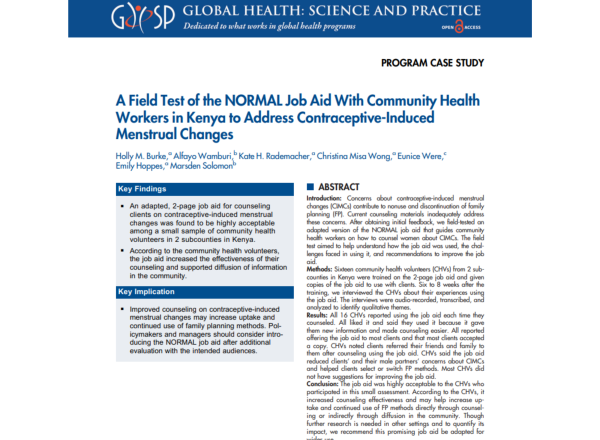 Publication front page with title, authors, and key points